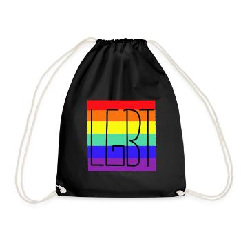 LGBT Arc-en-ciel Arc-en-ciel Drapeau Gay Pride - Sac de sport léger - noir - Devant