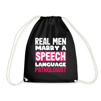 De vrais hommes épousent une orthophoniste - Sac de sport léger - noir - Devant