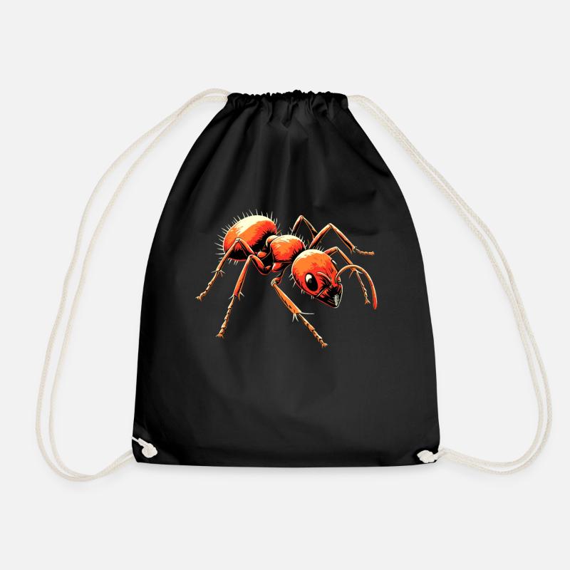 fourmi fourmi de forêt fourmi de feu insecte fourmis mignonnes - Sac de sport léger - noir