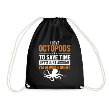 Amateur d’octopodes Supposons que j’aie raison Octopoda - Sac de sport léger - noir - Devant
