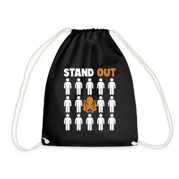 Stand Out Octopodes Octopoda Cephalopoda Lover - Drawstring Bag - black - Front