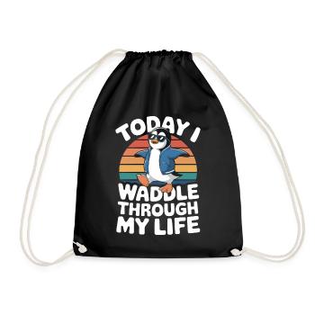 Aujourd’hui, je me dandine plus joyeusement dans ma vie - Sac de sport léger - noir - Devant