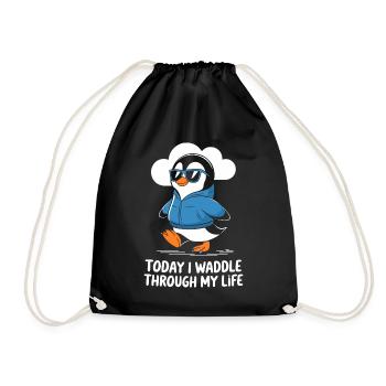 Aujourd’hui, je me dandine dans ma vie - Sac de sport léger - noir - Devant
