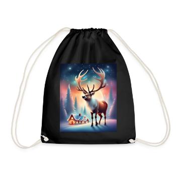 Village du Père Noël rennes - Sac de sport léger - noir - Devant