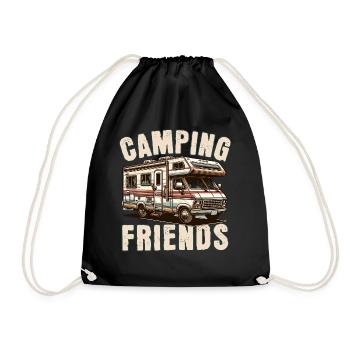 Camping - Drawstring Bag - black - Front