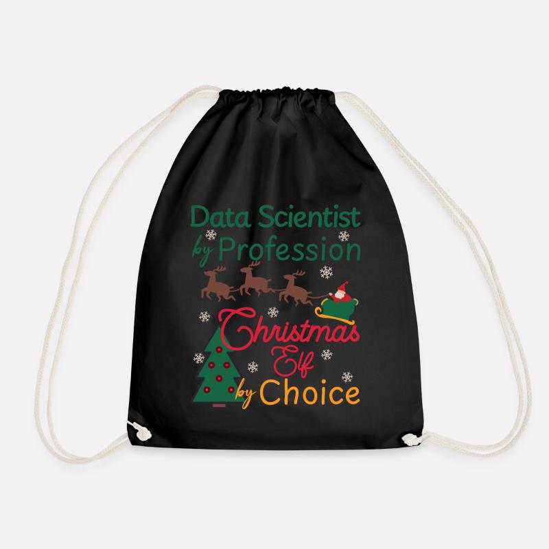 Data Scientist Weihnachten Xmas Elf - Turnbeutel - Schwarz