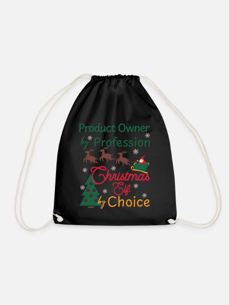 Product Owner Weihnachten Xmas Elf Srum Master - Turnbeutel - Schwarz