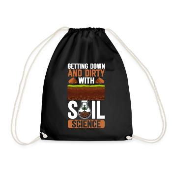 Bodenwissenschaftler Soil Science - Turnbeutel - Schwarz - Vorne