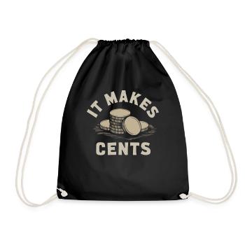 C’est logique avec les pièces de monnaie - Sac de sport léger - noir - Devant