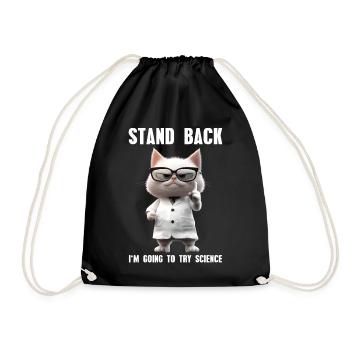 Je vais essayer la science Cat Meme Science - Sac de sport léger - noir - Devant