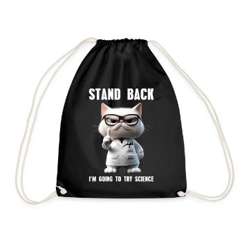 Je vais essayer la science Mème Cat Science - Sac de sport léger - noir - Devant