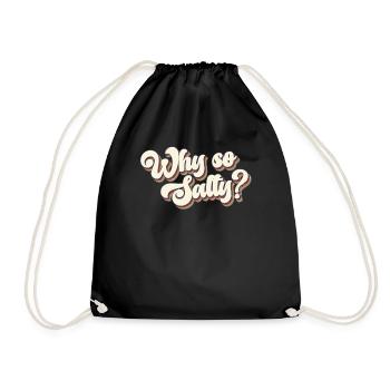 Pourquoi si salé ? Rétro des années 80 Vintage - Sac de sport léger - noir - Devant