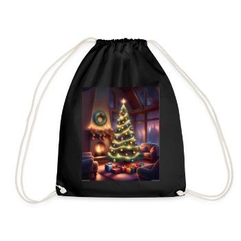 Christmas Eve - Drawstring Bag - black - Front