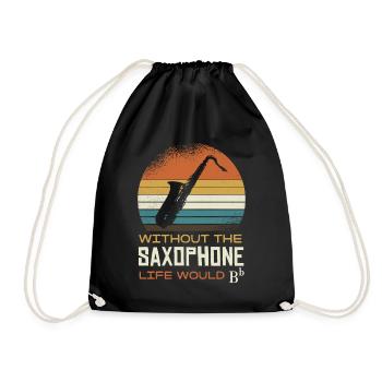 Sans le saxophone, la vie serait B - Sac de sport léger - noir - Devant