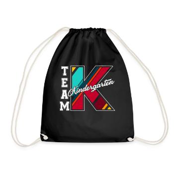 Team Kindergarten Teacher - Drawstring Bag - black - Front