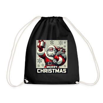 Père Noël sarcastique Style classique - Sac de sport léger - noir - Devant