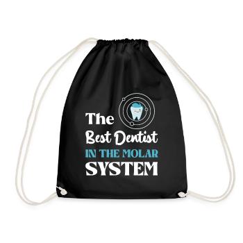 The Best Dentist in the Molar System - Drawstring Bag - black - Front