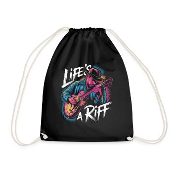 Jazz: Life's A Riff Music Inspiration - Drawstring Bag - black - Front