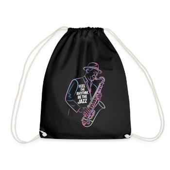 Sentez le rythme, soyez le jazz - Sac de sport léger - noir - Devant