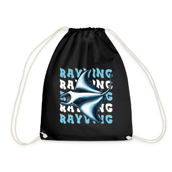 Manta Rays Great Manta Sea Creatures - Drawstring Bag - black - Front