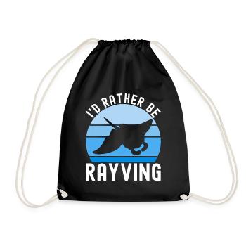 Manta Rays Great Manta Sea Creatures - Drawstring Bag - black - Front