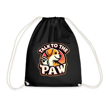 Petit Chien Patte Chien Propriétaire Maîtresse Mignon - Sac de sport léger - noir - Devant