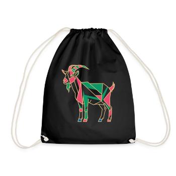 geomGéométrique Ferme Animal Graphique Chèvre Coloré - Sac de sport léger - noir - Devant
