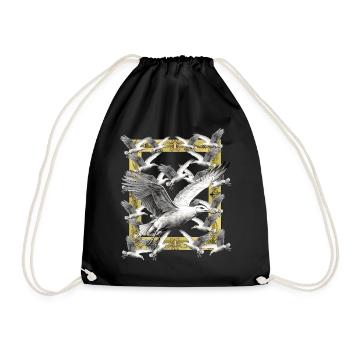 Maritim, Mouettes, Oiseaux marins, Mer du Nord, Mer Baltique - Sac de sport léger - noir - Devant