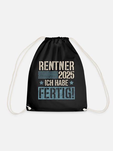 Rentner 2025 - Turnbeutel - Schwarz