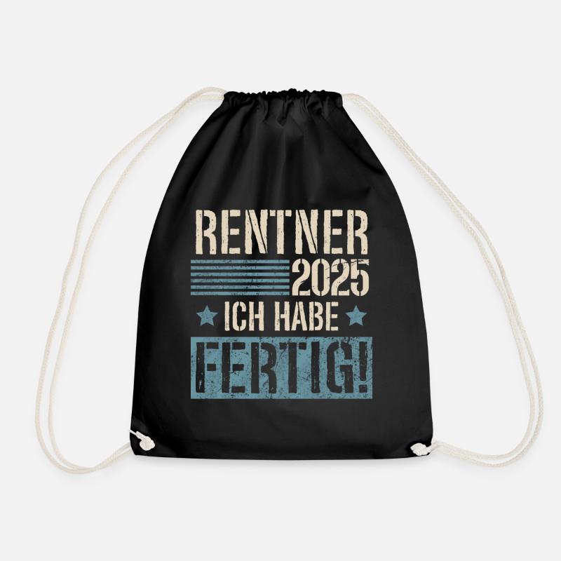 Rentner 2025 - Turnbeutel - Schwarz