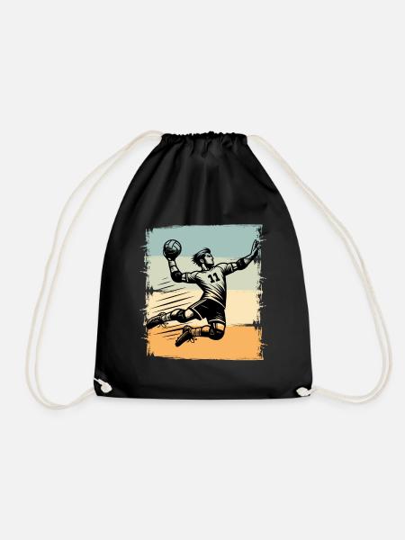Handball Handballer - Turnbeutel - Schwarz