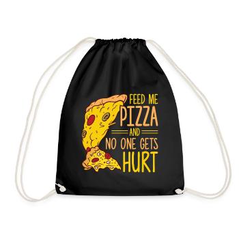Drôle de dicton de pizza - Sac de sport léger - noir - Devant