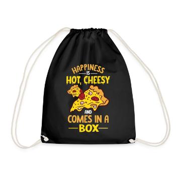 Drôle de dicton de pizza - Sac de sport léger - noir - Devant