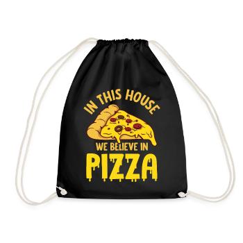 Drôle de dicton de pizza - Sac de sport léger - noir - Devant