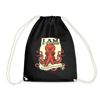 Je suis 8 fois mieux que toi Cephalopoda octopodes - Sac de sport léger - noir - Devant