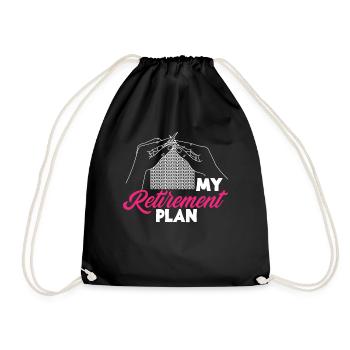 Tricoter mon plan de retraite - Sac de sport léger - noir - Devant
