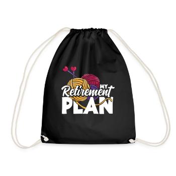 Tricoter mon plan de retraite - Sac de sport léger - noir - Devant