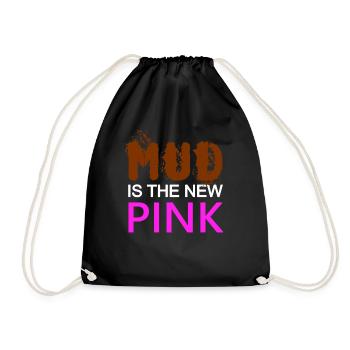 MUD is the new PINK - Confident - Dirty pig - Drawstring Bag - black - Front