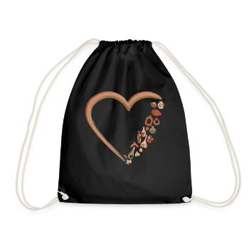 Pottery Ceramics Artist Heart - Drawstring Bag - black - Front