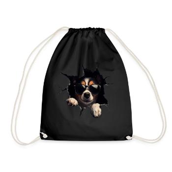 Drôle de chien propriétaire Chien mignon Terrier - Sac de sport léger - noir - Devant