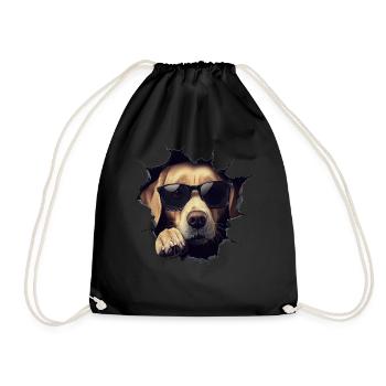 Drôle de chien propriétaire Chien mignon Labrador - Sac de sport léger - noir - Devant