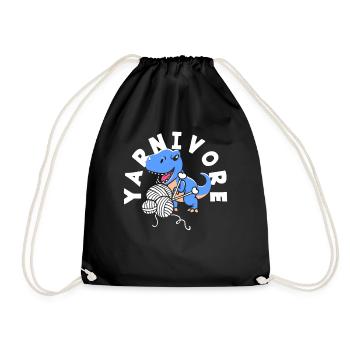 Tricot dinosaure Yarnivore Fun - Sac de sport léger - noir - Devant