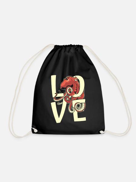 Liebe Oktopoden Oktopoden Cephalopoda Liebhaber Oktopus - Turnbeutel - Schwarz