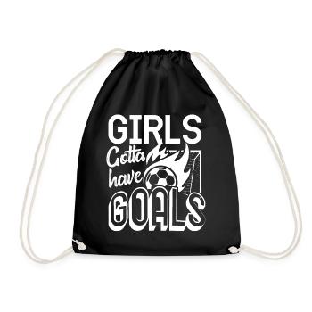Soccer Girls Gotta Have Goals - Drawstring Bag - black - Front