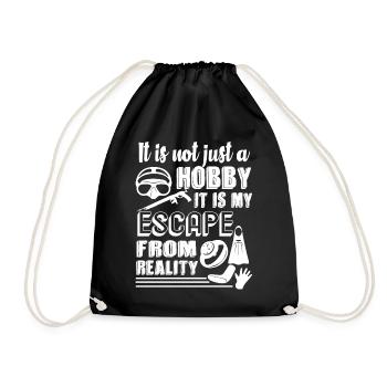 Spearfishing Is My Escape From Reality - Drawstring Bag - black - Front