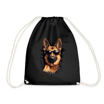 Drôle de chien propriétaire Chien mignon Chien de berger - Sac de sport léger - noir - Devant