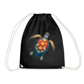 Amoureux des tortues de mer Motif safari animalier - Sac de sport léger - noir - Devant
