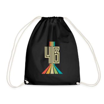 4b Mouvement Féminisme Style Rétro Force Femmes - Sac de sport léger - noir - Devant