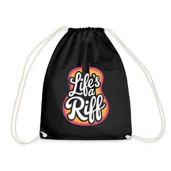 Guitariste : Life’s A Riff - Sac de sport léger - noir - Devant