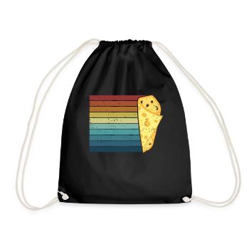 Fromager rétro Queso Lover Fromage Gouda - Sac de sport léger - noir - Devant